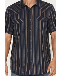 Cody James Men's Highland Rim Striped Print Short Sleeve Snap Western Shirt