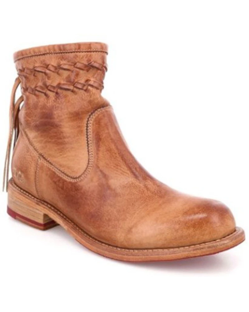 Bed Stu Women's Craven Dip Dye Leather Ankle Boots - Round Toe