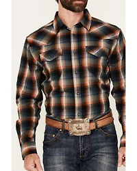 Cody James Men's Santa Cruz Plaid Print Long Sleeve Snap Flannel Shirt - Tall