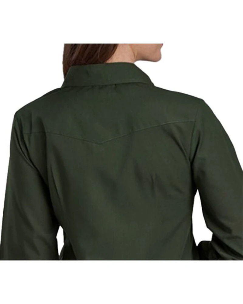 Roper Women's Solid Long Sleeve Snap Western Shirt