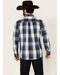 Cody James Men's Gallop Plaid Print Long Sleeve Button-Down Stretch Western Shirt - Tall