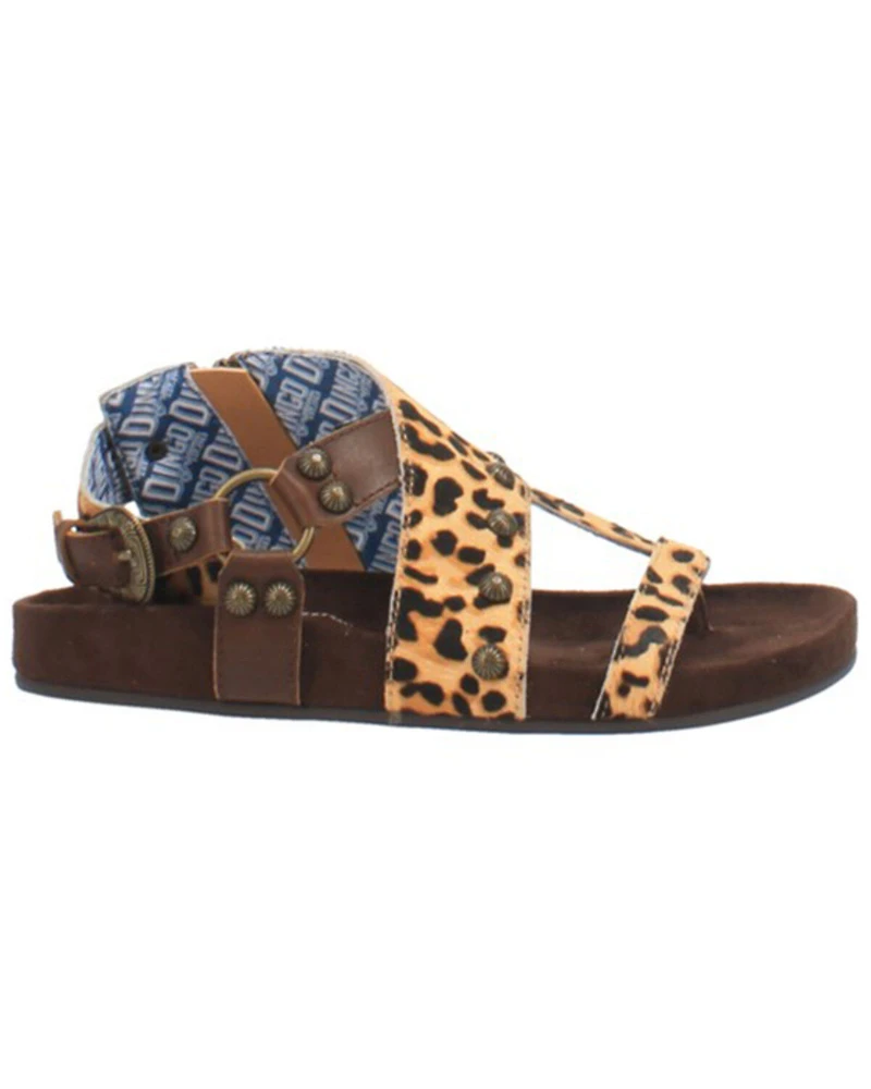 Dingo Women's Sage Brush Leopard Print Boho Sandals