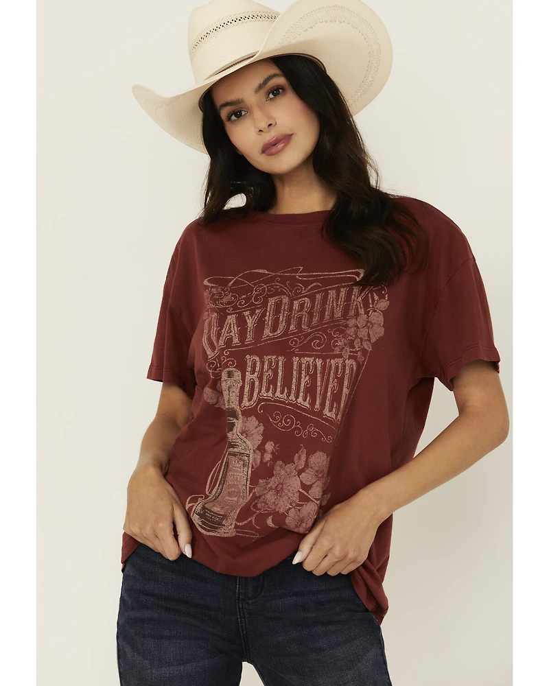 Cleo + Wolf Women's Day Drink Believer Short Sleeve Graphic Tee