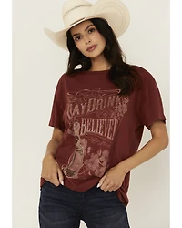 Cleo + Wolf Women's Day Drink Believer Short Sleeve Graphic Tee