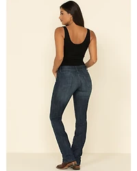 Wrangler Women's Dark Wash Straight Leg Jeans