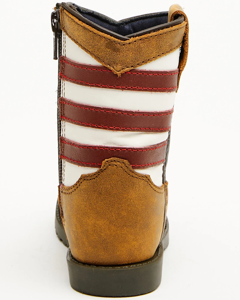 Smoky Mountain Toddler Stars and Stripes Western Boots - Square Toe