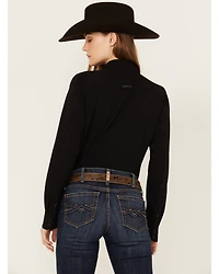 Ariat Women's Solid Long Sleeve Button-Down Performance Western Shirt