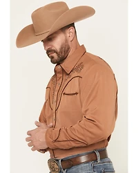 Scully Men's Embroidered Long Sleeve Snap Western Shirt - Big