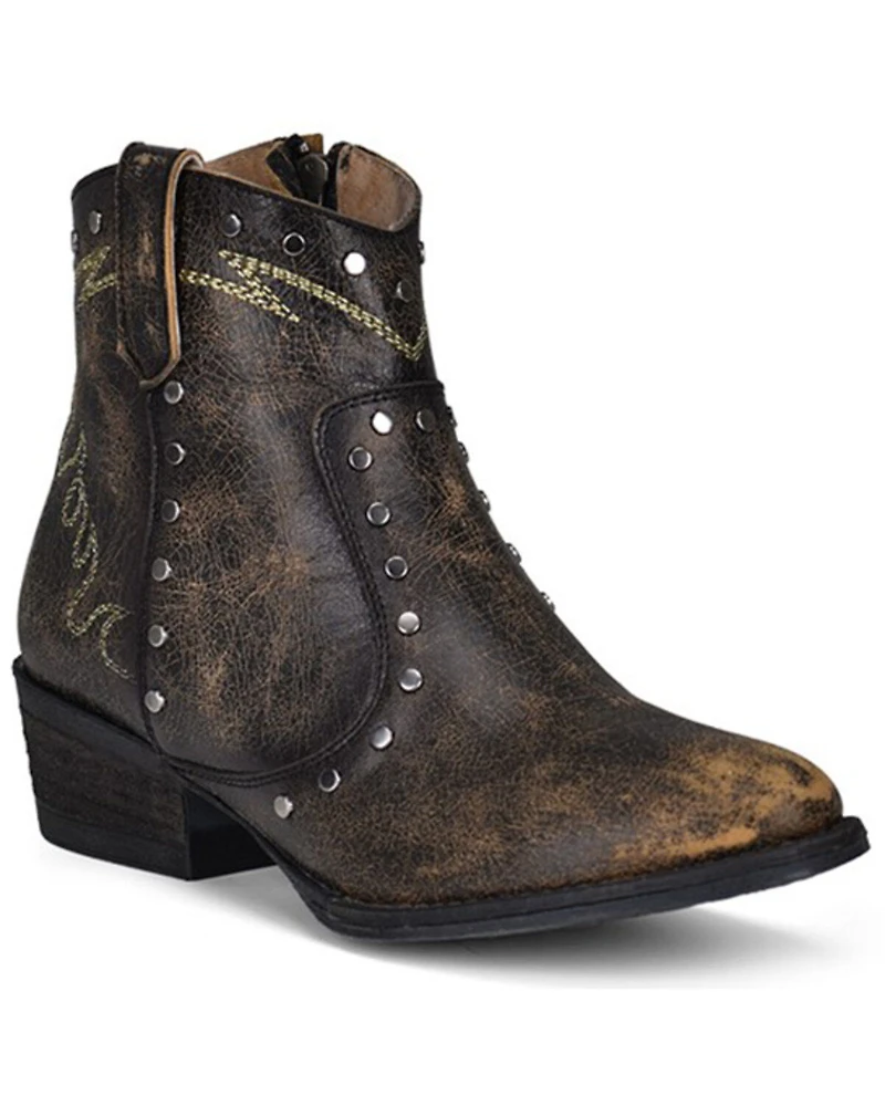 Circle G Women's Embroidery Fashion Booties - Round Toe