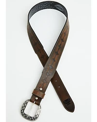 Red Dirt Hat Men's Southwestern Print Leather Belt