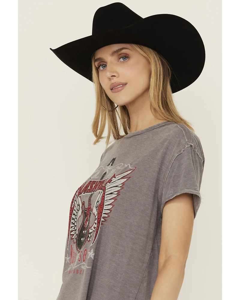 Blended Women's Nashville Embellished Short Sleeve Graphic Tee