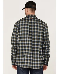 Hawx Men's FR Buffalo Plaid Print Long Sleeve Button-Down Work Shirt - Big