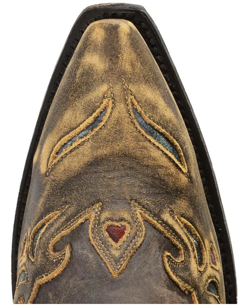 Dan Post Women's Blue Bird Wingtip Western Boots - Snip Toe
