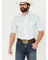 Panhandle Men's Micro Vertical Striped Short Sleeve Pearl Snap Western Shirt