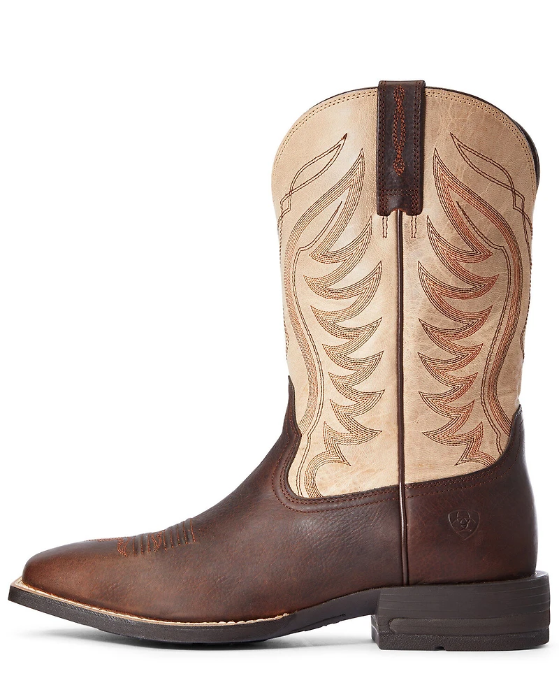 Ariat Men's Amos Barley Western Performance Boots - Broad Square Toe