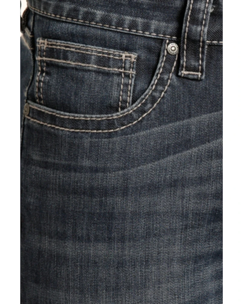 Rock & Roll Denim Men's Small "V" Reflex Revolver Slim Straight Jeans
