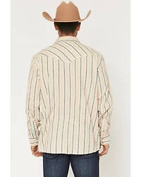 Moonshine Spirit Men's Archive Dobby Striped Print Long Sleeve Snap Western Shirt