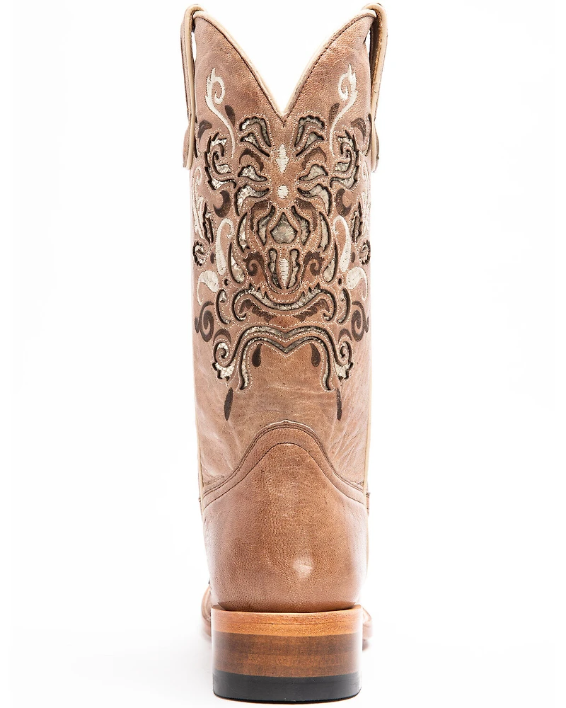 Shyanne Women's Hybrid Leather TPU Verbena Western Performance Boots - Broad Square Toe