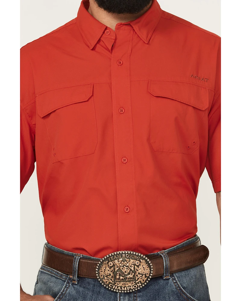 Ariat Men's VenTek Outbound Solid Short Sleeve Button-Down Western Shirt