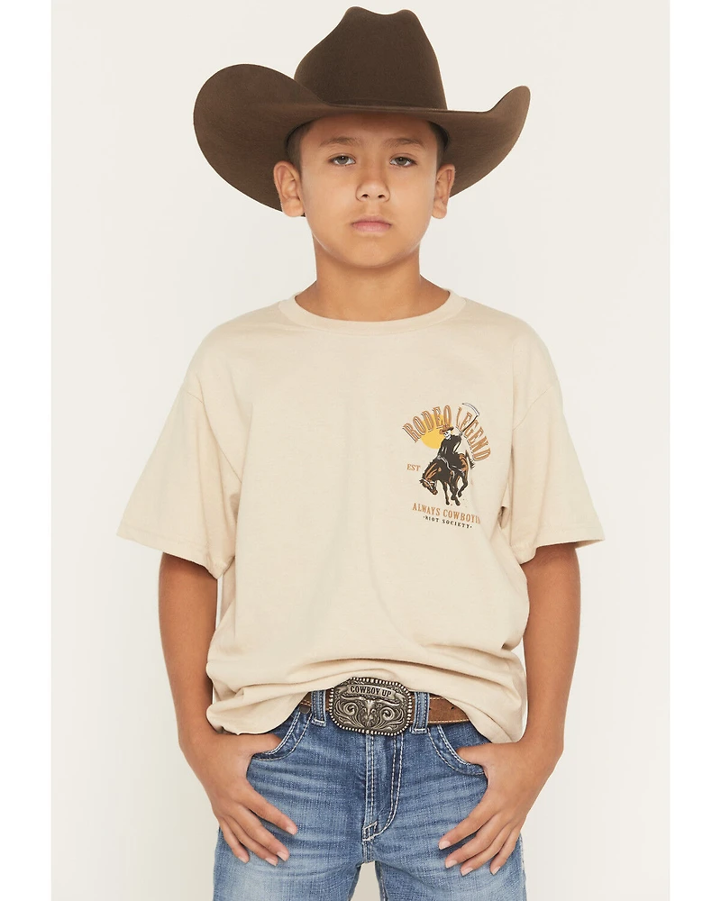 Riot Society Boys' Rodeo Legend Short Sleeve Graphic T-Shirt