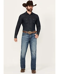 Wrangler Retro Men's 77MWZ Whitley Medium Wash Slim Bootcut Stretch Denim Jeans - Tall