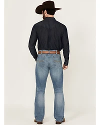 Wrangler 20X Men's 42MWX Sedgefield Light Wash Vintage Bootcut Stretch Denim Jeans - Tall