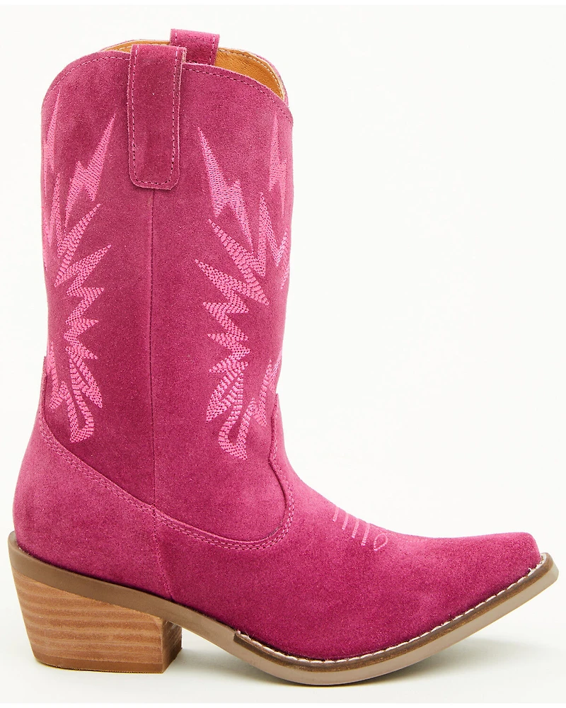 Dingo Little Girls' Thunder Road Suede Western Boots - Snip Toe