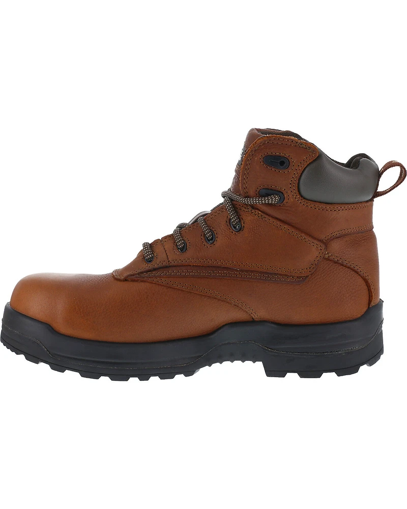 Rockport Men's More Energy Deer Tan 6" Lace-Up Work Boots - Composite Toe