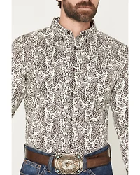 Cody James Men's Dagget 2.0 Paisley Print Long Sleeve Button-Down Stretch Western Shirt
