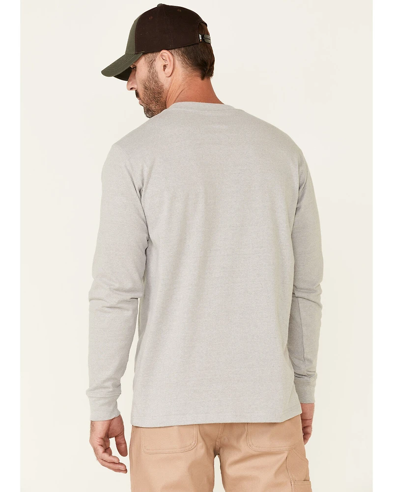 Hawx Men's Solid Forge Long Sleeve Work Pocket T-Shirt - Big