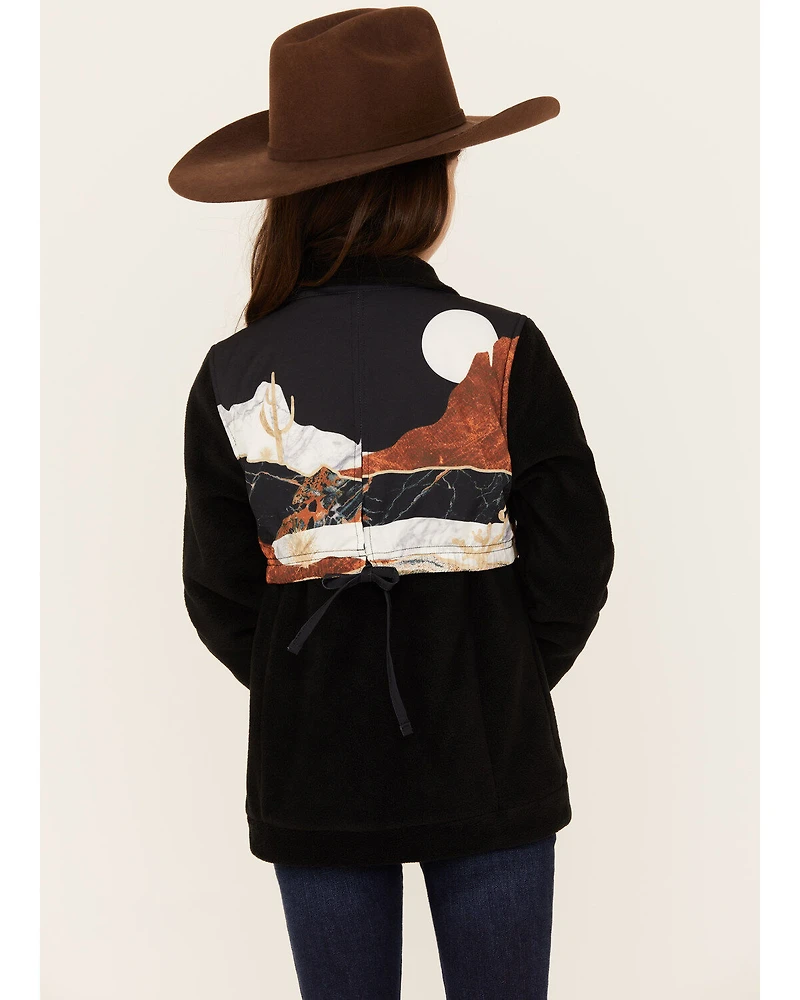 Hooey Girls' Scenic Print Softshell Jacket