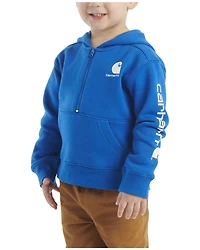 Carhartt Toddler Boys' Logo Half Zip Hooded Sweatshirt