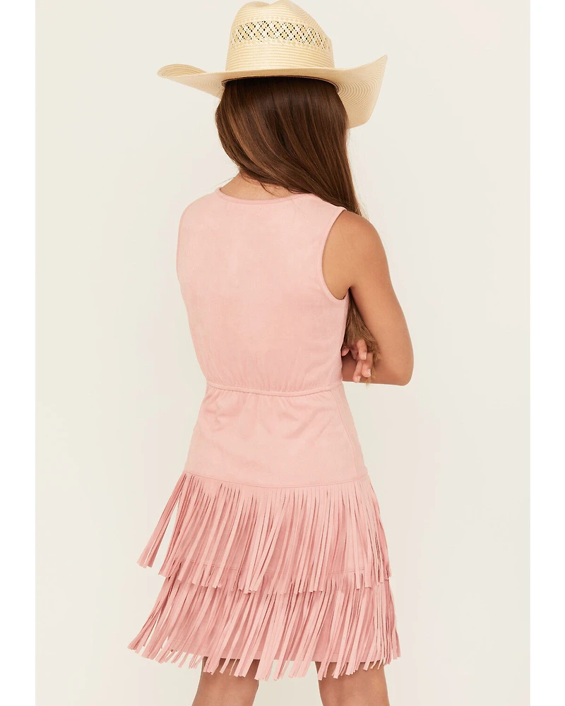 Shyanne Girls' Faux Suede Fringe Mini Dress
