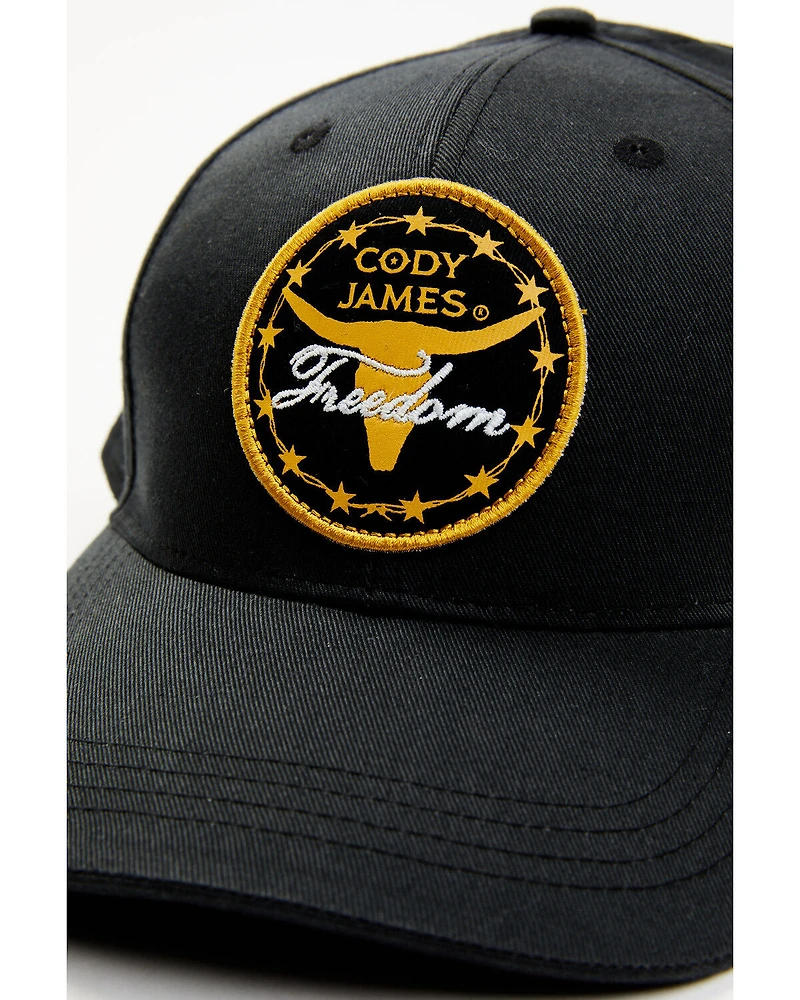 Cody James Men's Steerhorn Freedom Circle Patch Ball Cap