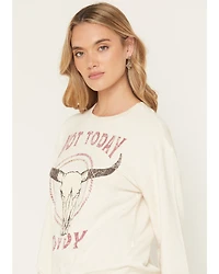 Idyllwind Women's Not Today Cowboy Graphic Crewneck Sweatshirt
