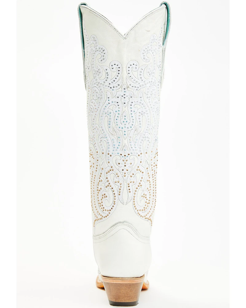 Corral Women's Crystal Embroidered Tall Western Boots - Snip Toe