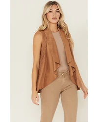 Shyanne Women's Cascade Lace Faux Suede Vest
