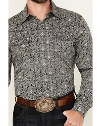 Wrangler Retro Men's Paisley Print Long Sleeve Snap Western Shirt