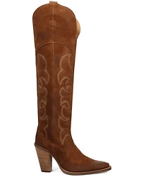 Dingo Women's Primadonna Suede Tall Western Boots - Round Toe