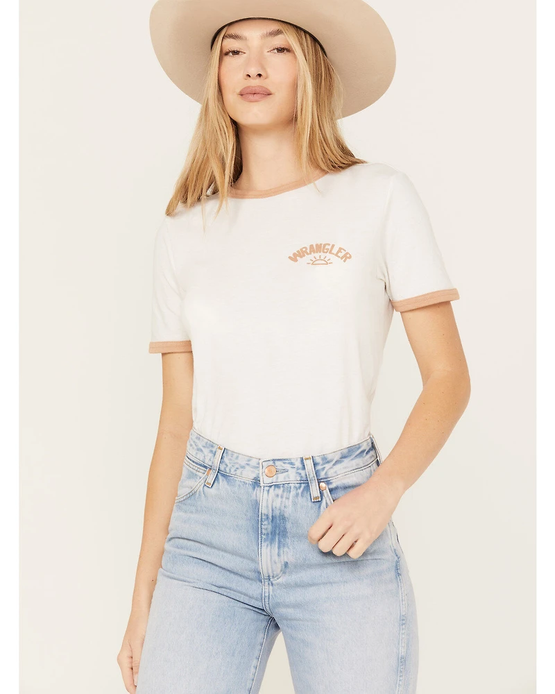 Wrangler Women's Boot Barn Exclusive Sun Graphic Ringer Tee