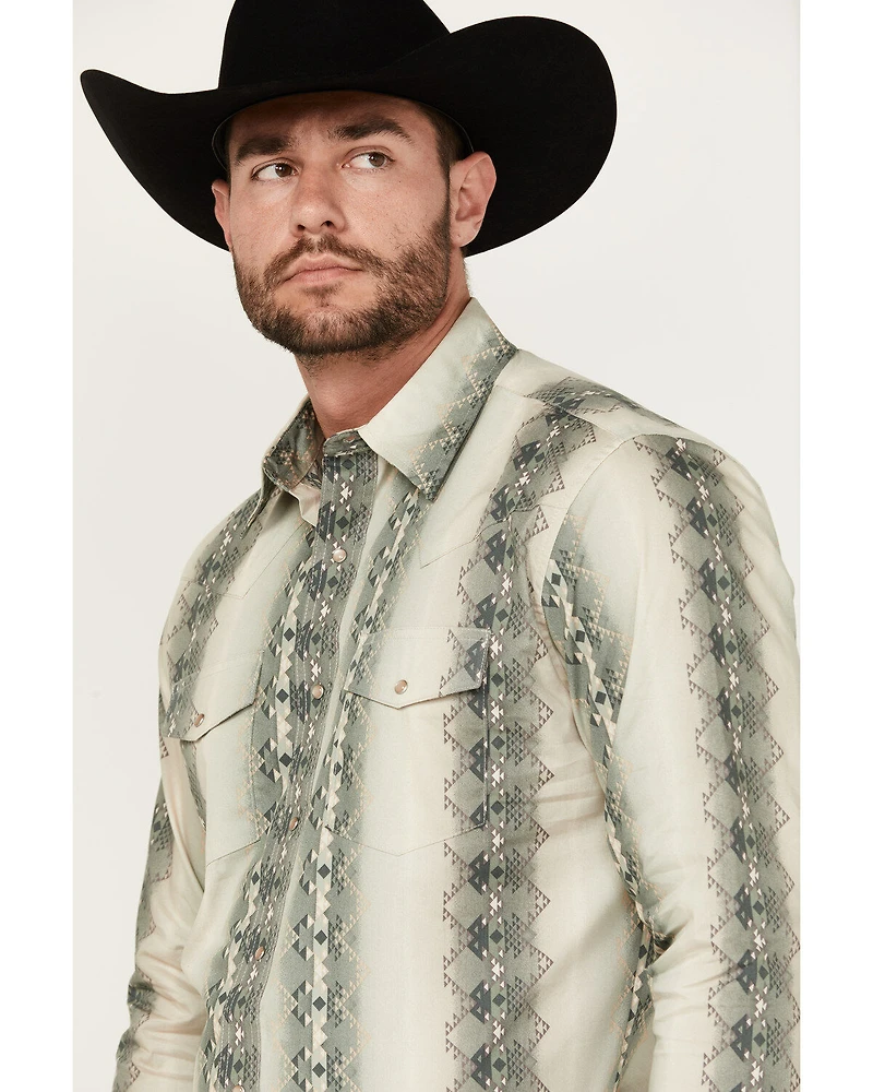 Wrangler Men's Checotah Long Sleeve Pearl Snap Western Shirt - Big