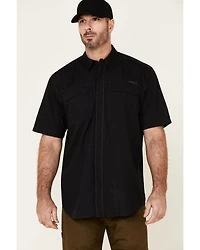 Ariat Men's Solid Black Ventek Outbound Short Sleeve Button-Down Western Shirt - Big