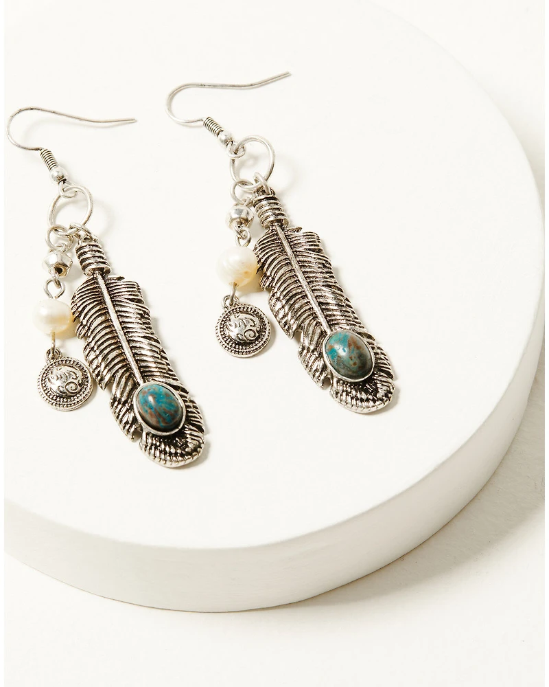 Shyanne Women's Gemma Feather Earrings