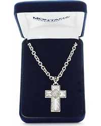 Montana Silversmiths Women's Banded Feathered Cross Necklace