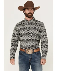 RANK 45® Men's Blaze Southwestern Striped Long Sleeve Button-Down Stretch Western Shirt