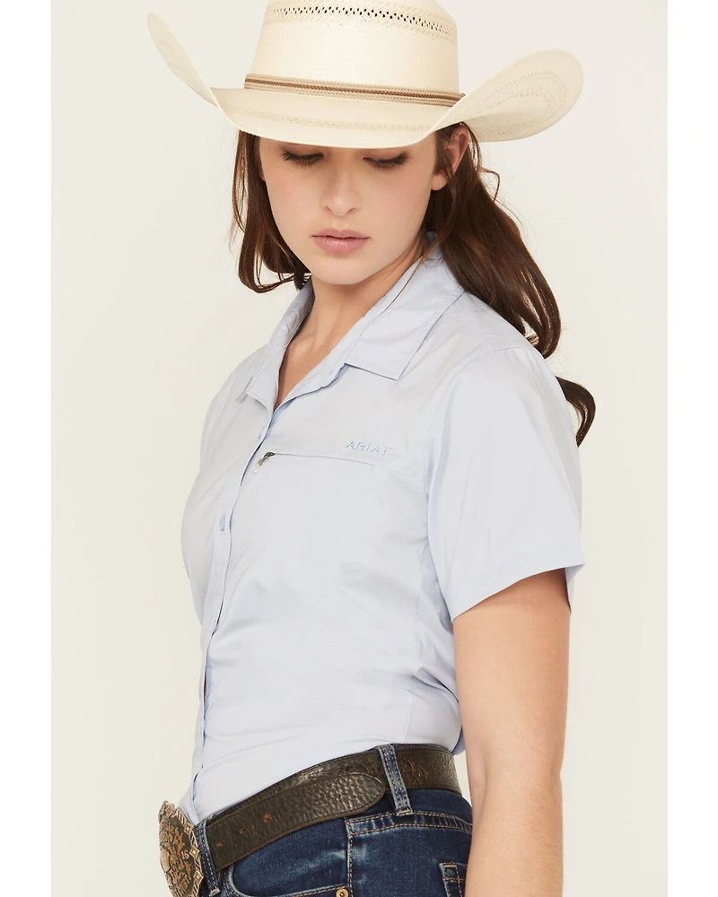 Ariat Women's VentTEK Solid Short Sleeve Button-Down Stretch Western Shirt