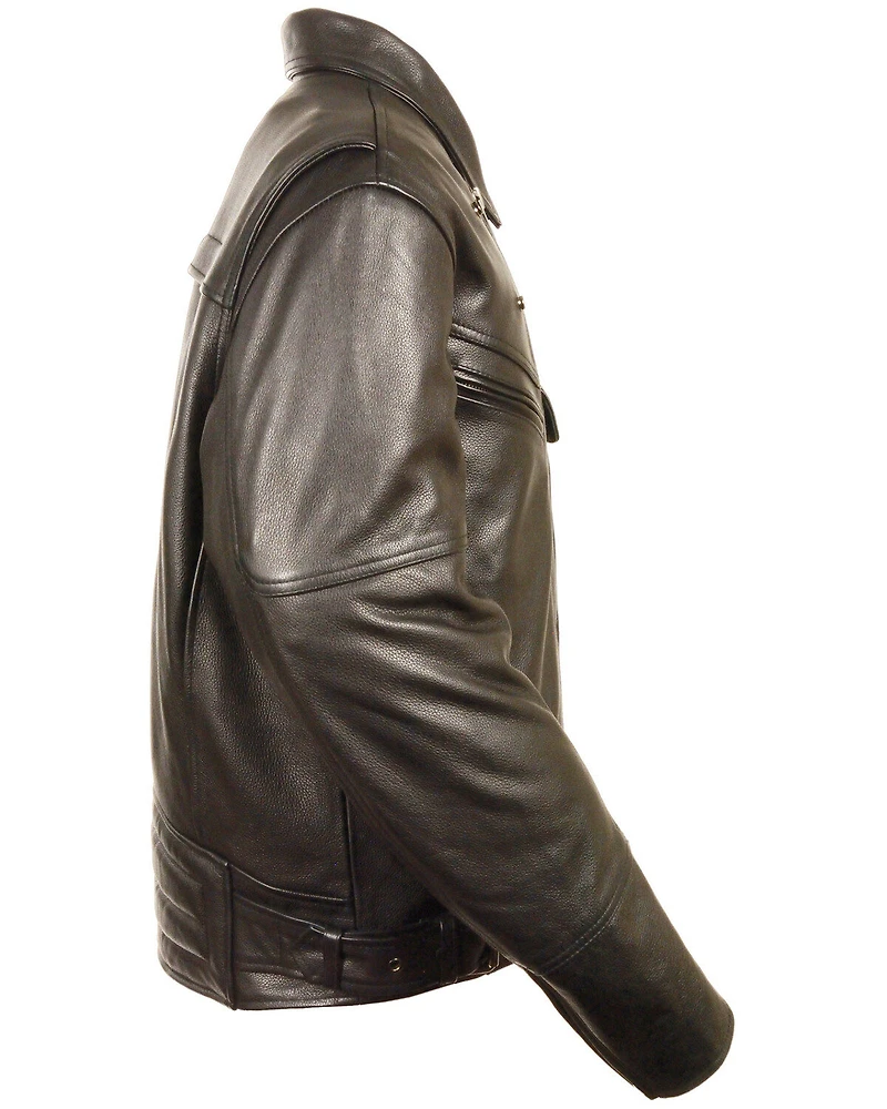 Milwaukee Leather Men's Side Belt Utility Pocket Motorcycle Jacket - 4X
