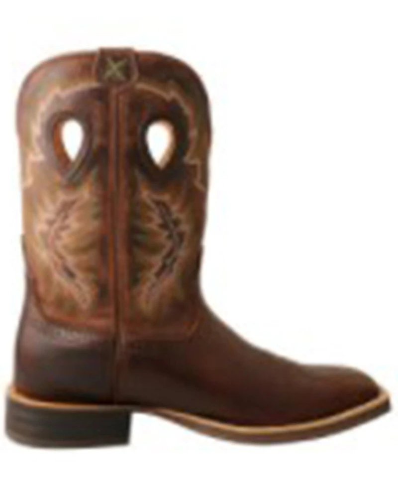 Twisted X Men's Brown Ruff Stock Western Boots - Square Toe
