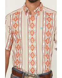 Ariat Men's Wade Southwestern Striped Short Sleeve Button-Down Western Shirt