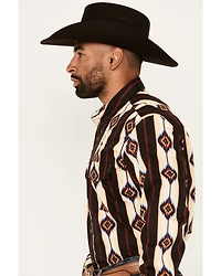 Wrangler Men's Checotah Southwestern Striped Long Sleeve Snap Western Shirt